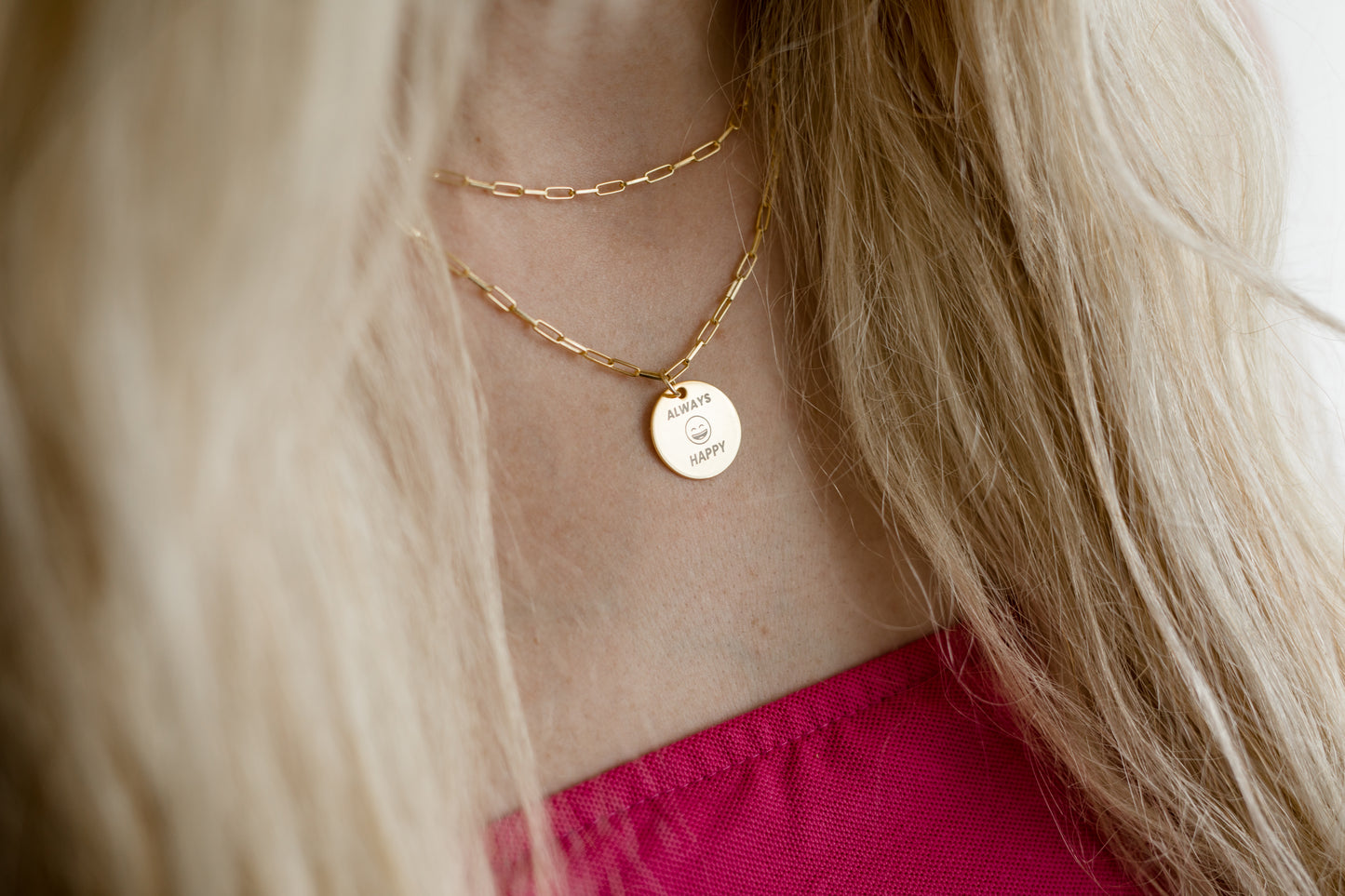 Personalized Pendant Necklace in Gold-Plated Sterling Silver