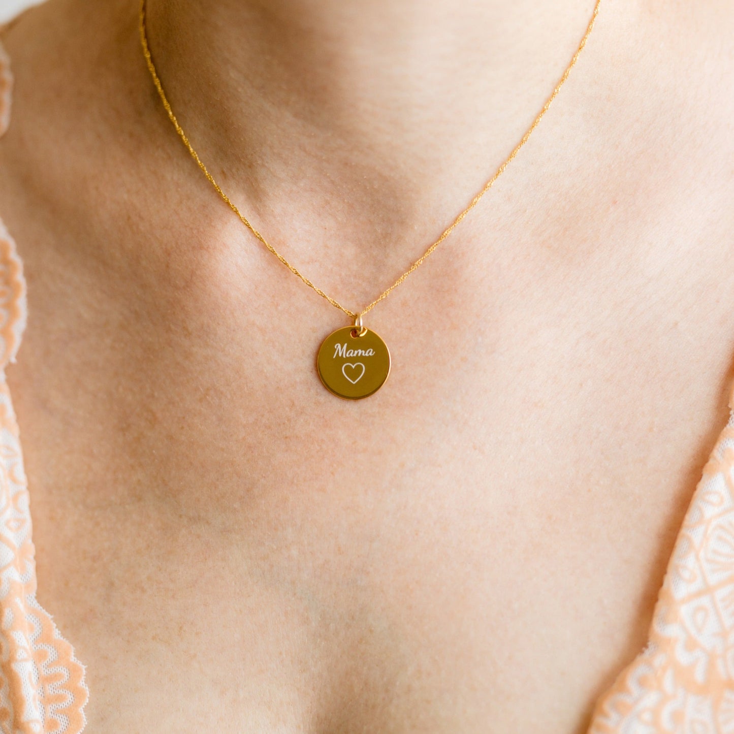 Personalized Pendant Necklace in Gold-Plated Sterling Silver